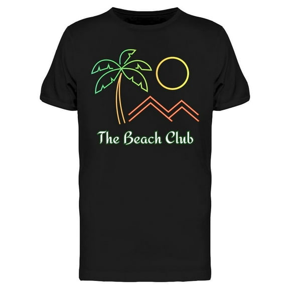 The Beach Club Neon Design T-Shirt Men -Image by Shutterstock, Male Small
