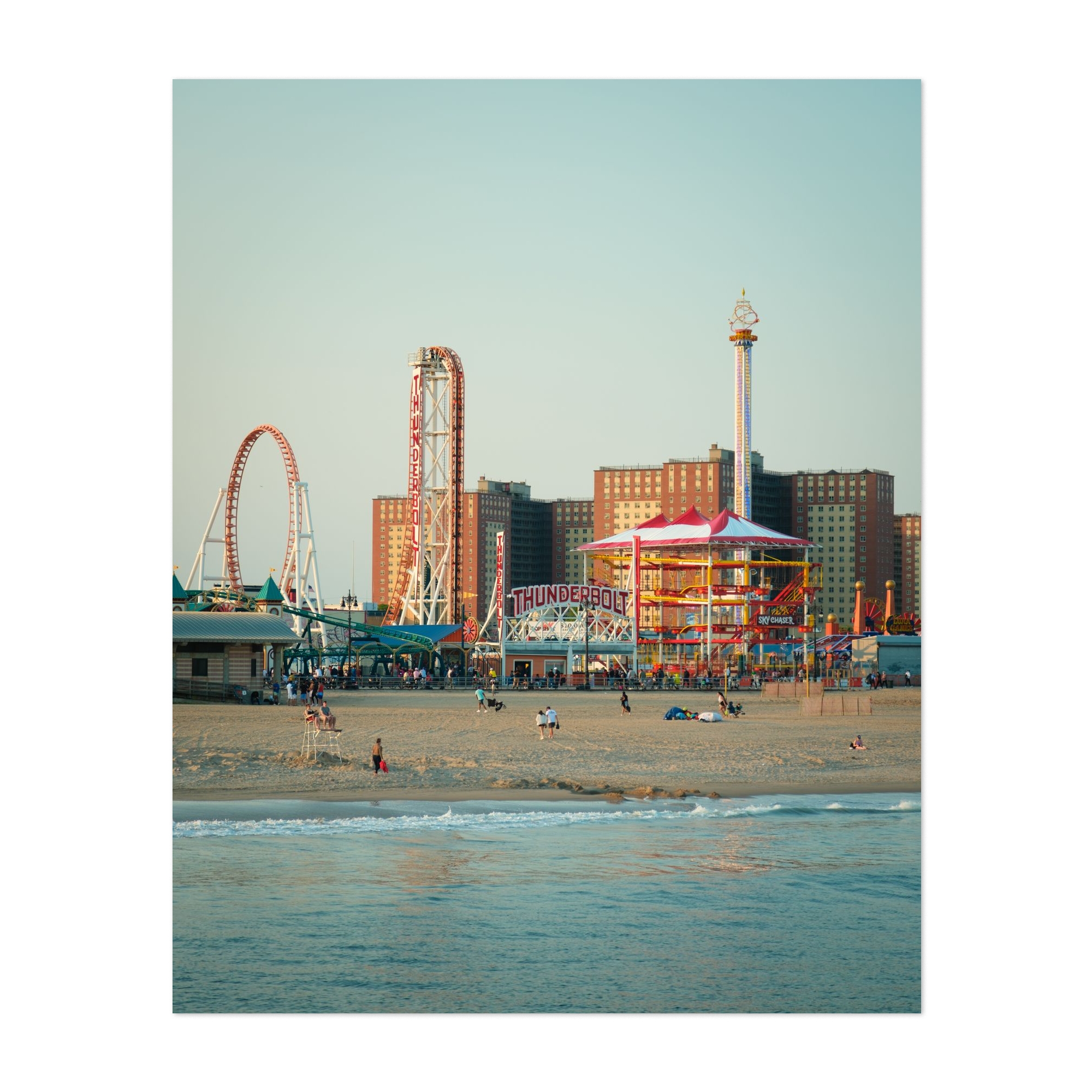 The Beach, Coney Island 01 - Brooklyn New York Photography Unframed Wall Art Print 8 x 10 inches ...
