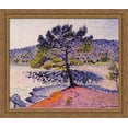 thumbnail image 1 of The Beach, Evening 32x28 Large Gold Ornate Wood Framed Canvas Art by Henri-Edmond Cross, 1 of 2
