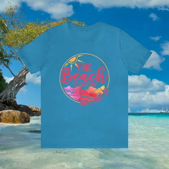 The Beach Is Calling And I Must Go Unisex Jersey Short Sleeve T-shirt