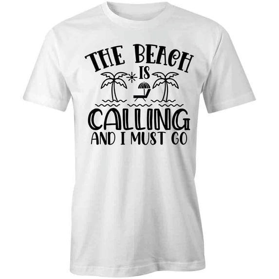 The Beach Is Calling T-Shirt | Summertime White Tee Gift