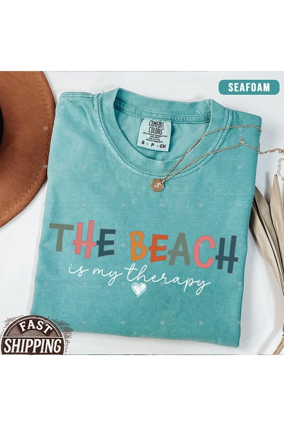 The Beach Is My Therapy tshirt, Beach tshirt, Therapy Shirt, Beach Shirt,Travel shirt, Summer Tee, Cozy Tshirt