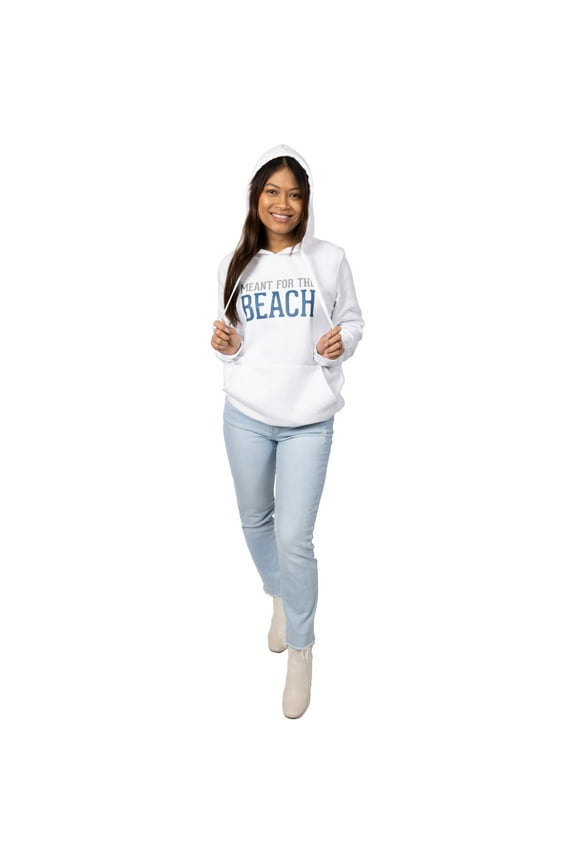 Company - The Beach - Small White Unisex Hooded Sweatshirt