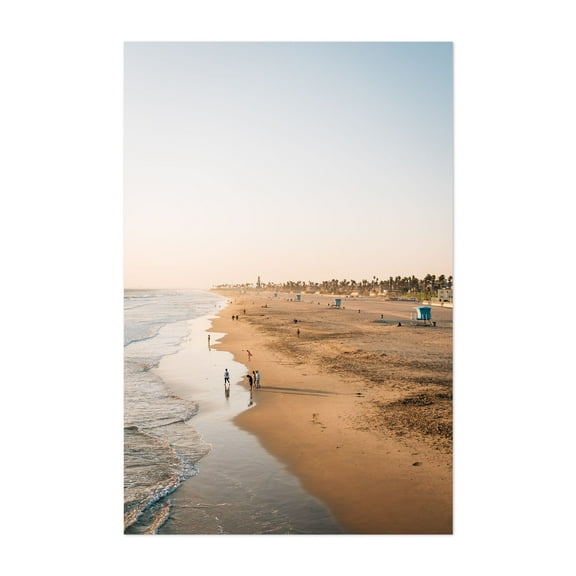 The Beach, Surf City 02 - Huntington Beach California Photography Unframed Wall Art Print 5 x 7 inches