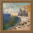 thumbnail image 1 of The Beach and the Falaise d'Amont 20x20 Gold Ornate Wood Framed Canvas Art by Monet, Claude, 1 of 2