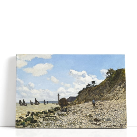 The Beach at Honfleur, 1864–1866 - Wrapped Canvas Print Wall Art | 18" W x 12" H