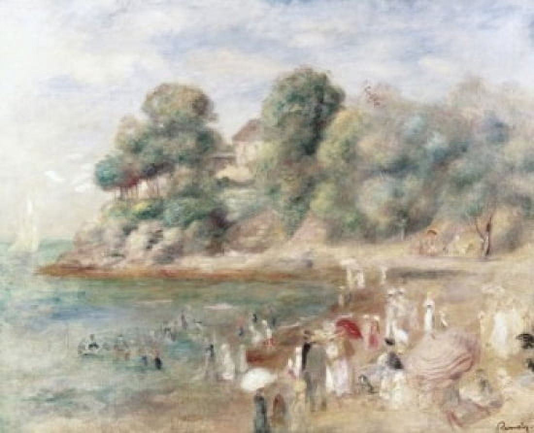 The Beach at Pornic 1892 Pierre Auguste Renoir (1841-1919French) Oil on Canvas Private Collection Canvas Art - Pierre Auguste Renoir (24 x 36)