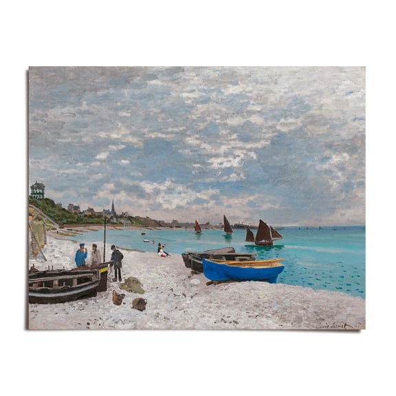 The Beach at Sainte Adresse c. 1867 - Claude Monet - 8x10 - Wall Art Print - UNFRAMED