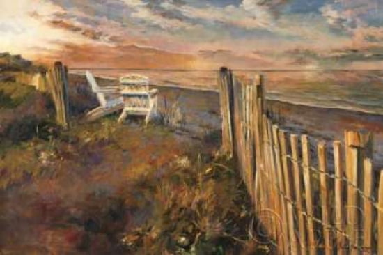 The Beach at Sunset Canvas Art - Marilyn Hageman (12 x 18)