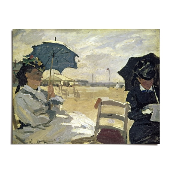 The Beach at Trouville - Claude Monet - 10x12 - Wall Art Print - UNFRAMED