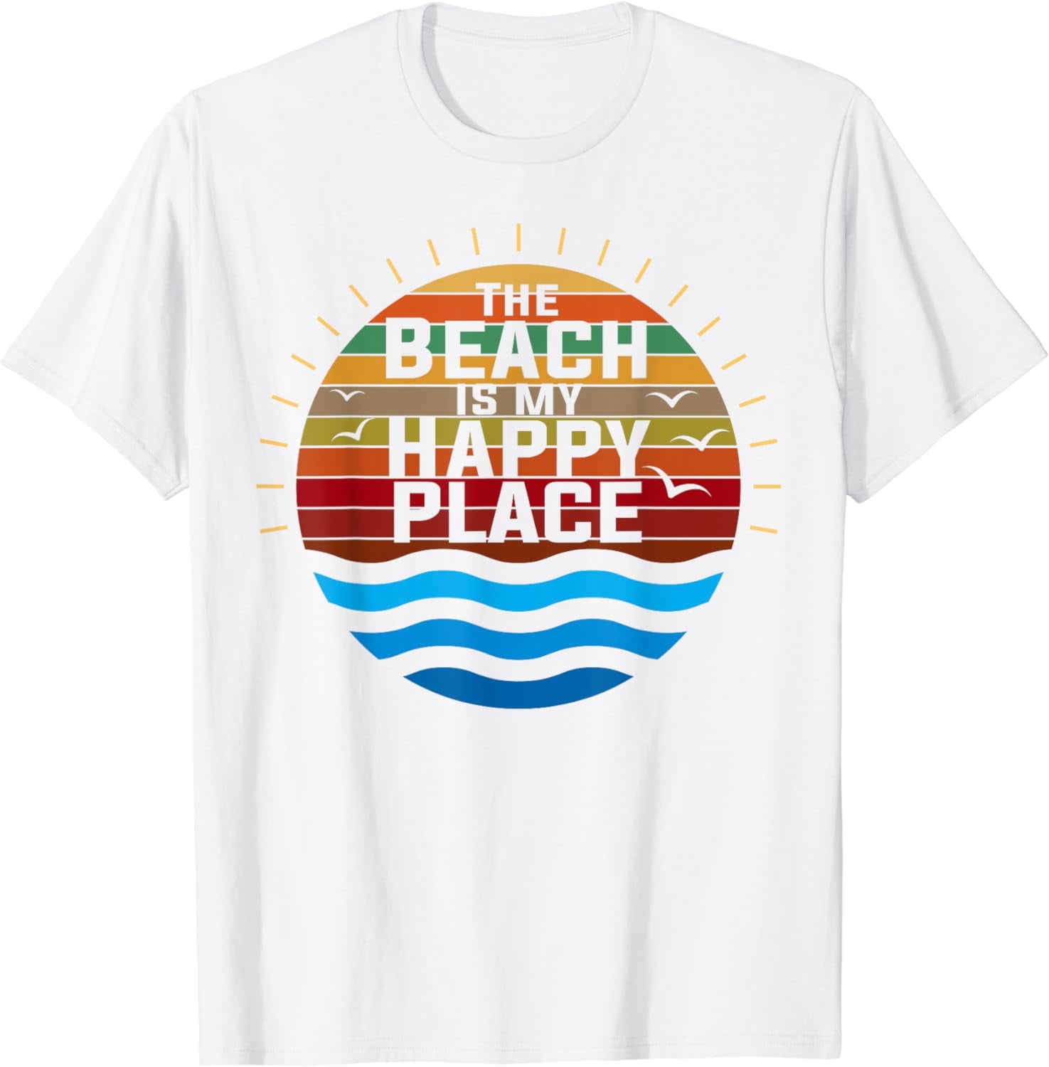 The Beach is My Happy Place Shirt Vacation Summer Tshirt