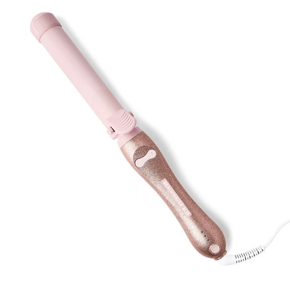 Beachwaver B-Series Ceramic Rotating Curling Iron, Pink Glitter, 1.25 inch