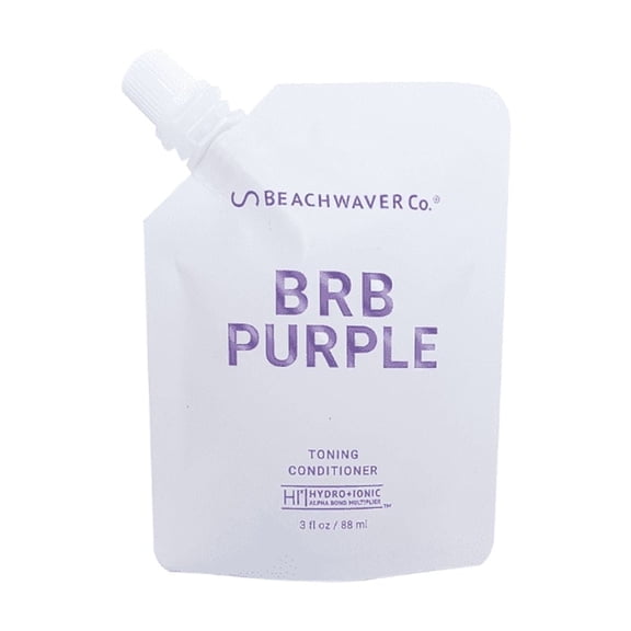 Beachwaver BRB Blonde Purple Conditioner with Pouch, Travel Size, 3 oz