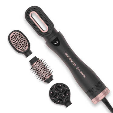 Beachwaver Blow Drying Hair Brush with Attachments, Midnight Rose, 4 pc