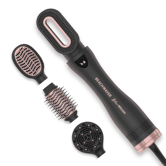 Beachwaver Blow Drying Hair Brush with Attachments, Midnight Rose, 4 pc