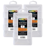 The Beadery - 5 Compartment Clear Storage Box - 3 Pack - 2177