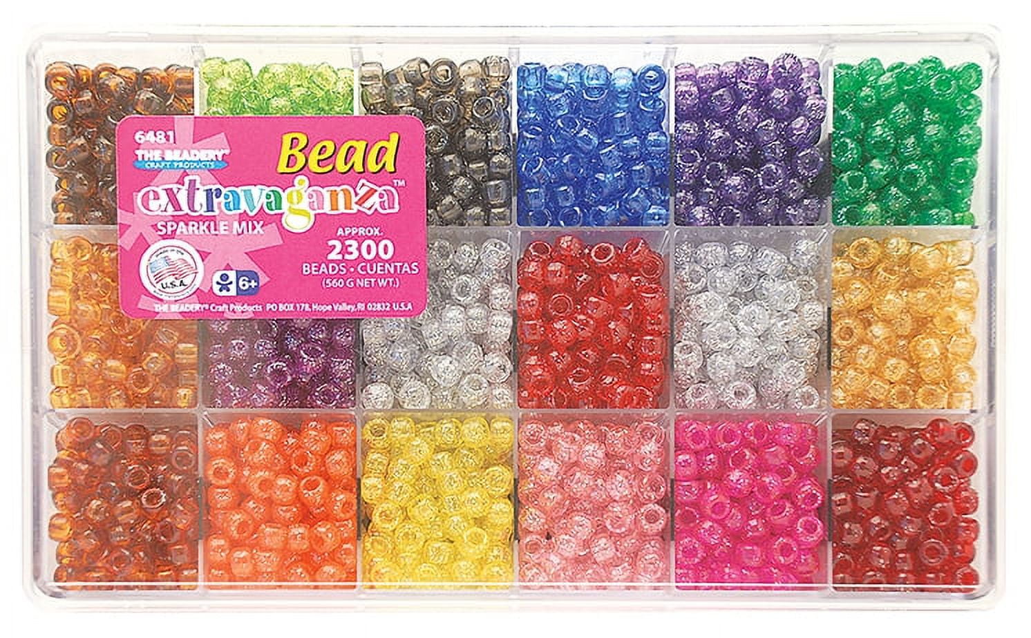The Beadery All Sparkle Color Multi Giant Bead Box, 2300 Plastic