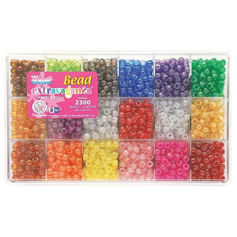 The Beadery All Sparkle Color Multi Giant Bead Box, 2300 Plastic