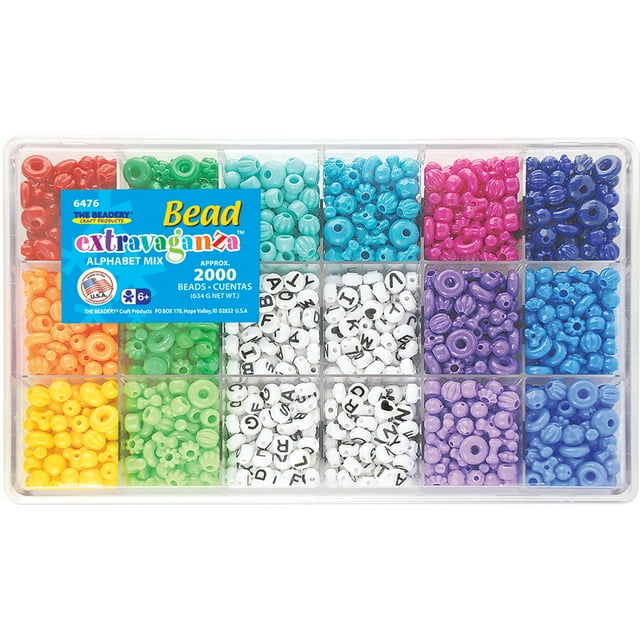 The Beadery Alphabet Craft Bead Box, 1 Each, Multicolor
