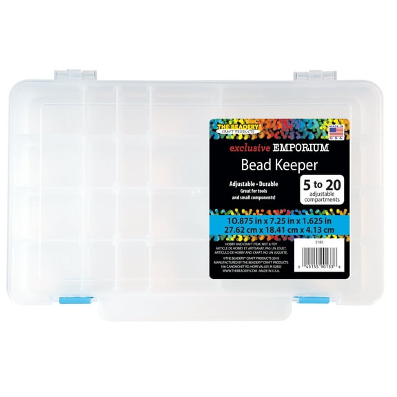 The Beadery - 5-20 Comp Bead Keeper Box - Clear Plastic - 2185