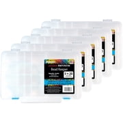The Beadery - Bead Keeper Clear Plastic Storage Box, 5-20 Compartments - 5 Pack - 2185