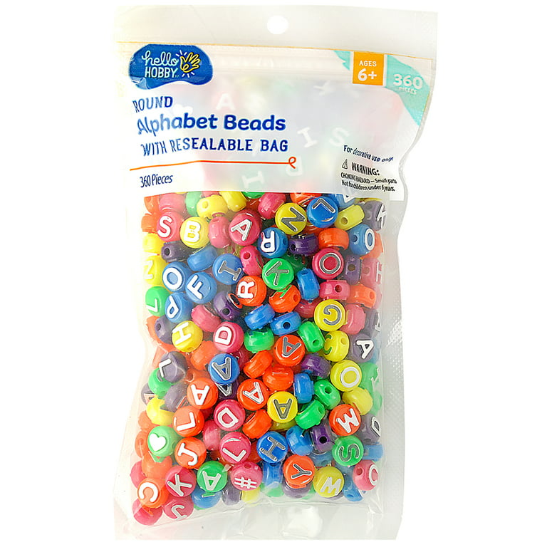 Round Multicolour Letter Beads - Custom Letter Beads