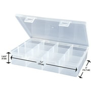 (3 pack) The Beadery - 12 Comp Small Bead Keeper Box - Clear Plastic - 2173