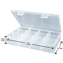 The Beadery - 12 Comp Small Bead Keeper Box - Clear Plastic - 2173