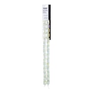 The Beadery Craft Products DIY 2-Strand Crystal Oval Glass Beads with Gold Trim, 7 inch. 28 Pieces