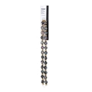 The Beadery Craft Products DIY 2-Strand Black Glass Faceted Beads with Wavy Gold Spacer Beads, 13.5 Inches, 82 Beads.