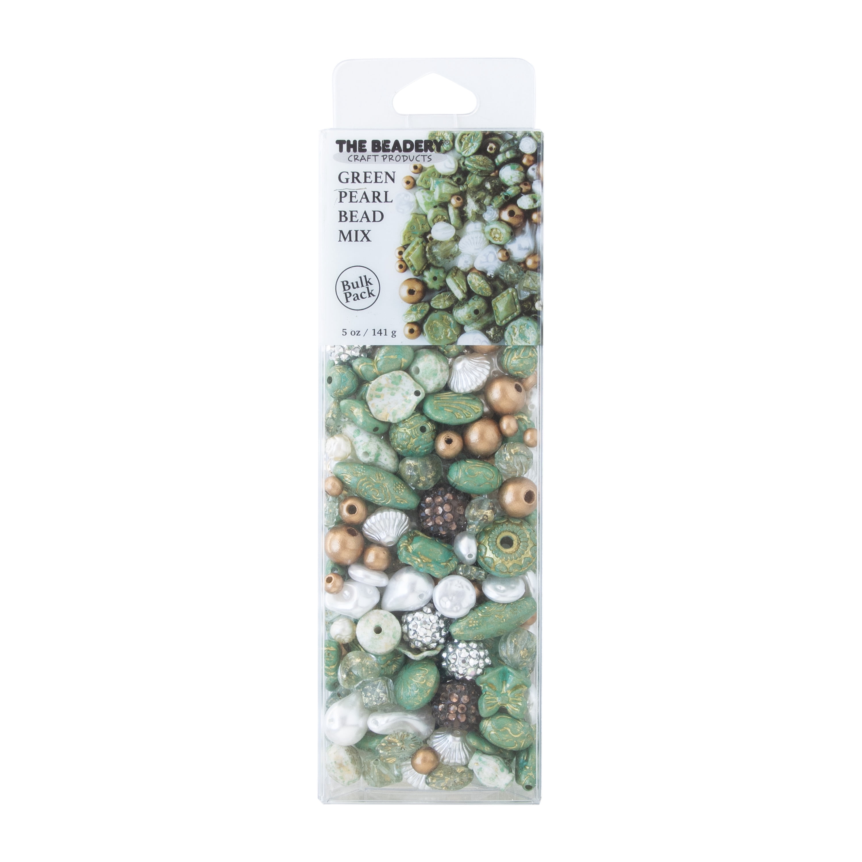 The Beadery Craft Products Green Pearl Bead Mix
