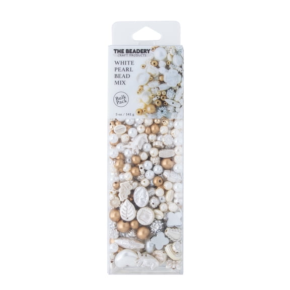 The Beadery Craft Products White Pearl Bead Kit