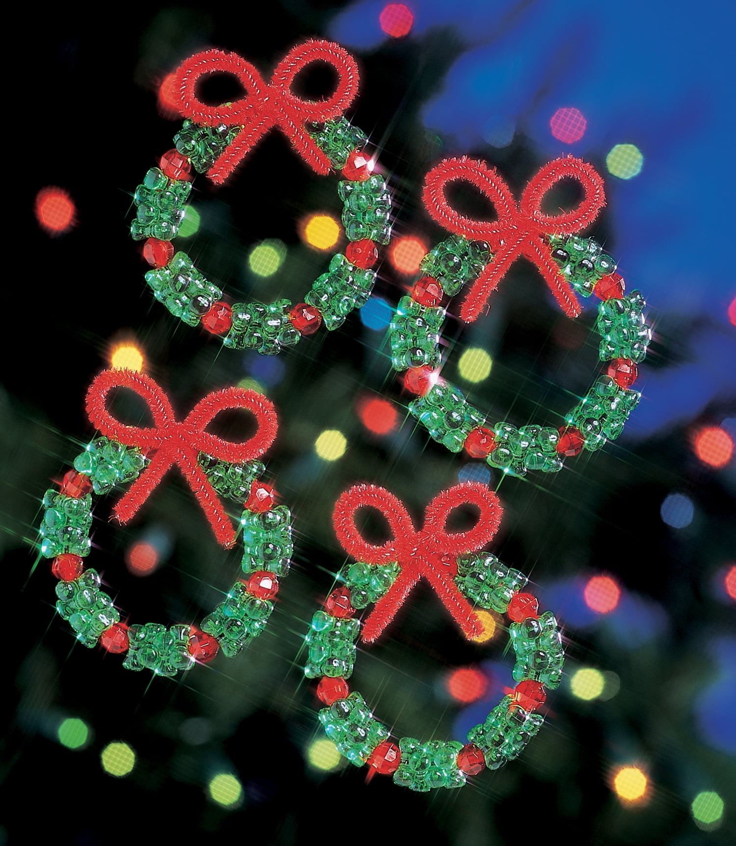 Beadery Mini Weihnachtsbaum Ornament Set - Bastelset Für 24 Bäumchen | 5,7 Cm, Bunte Perlen