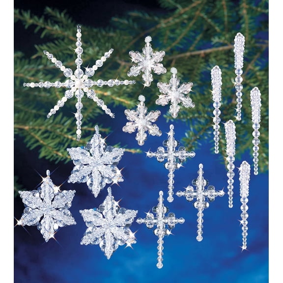 The Beadery - Holiday Celebration DIY Beaded Ornament Set, Crystal Collection - Makes 96 - 7472