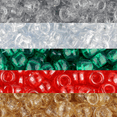 thumbnail image 1 of The Beadery Pony Bead Holiday Assortment, Mega Pack, 4500 Plastic Pony Beads, Crystal, Emerald, Ruby, and Sparkles, 1 of 1