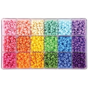 The Beadery Soft Pastel Color Bead Box, 2300 Plastic Matte Pony Beads- Unisex- 6263