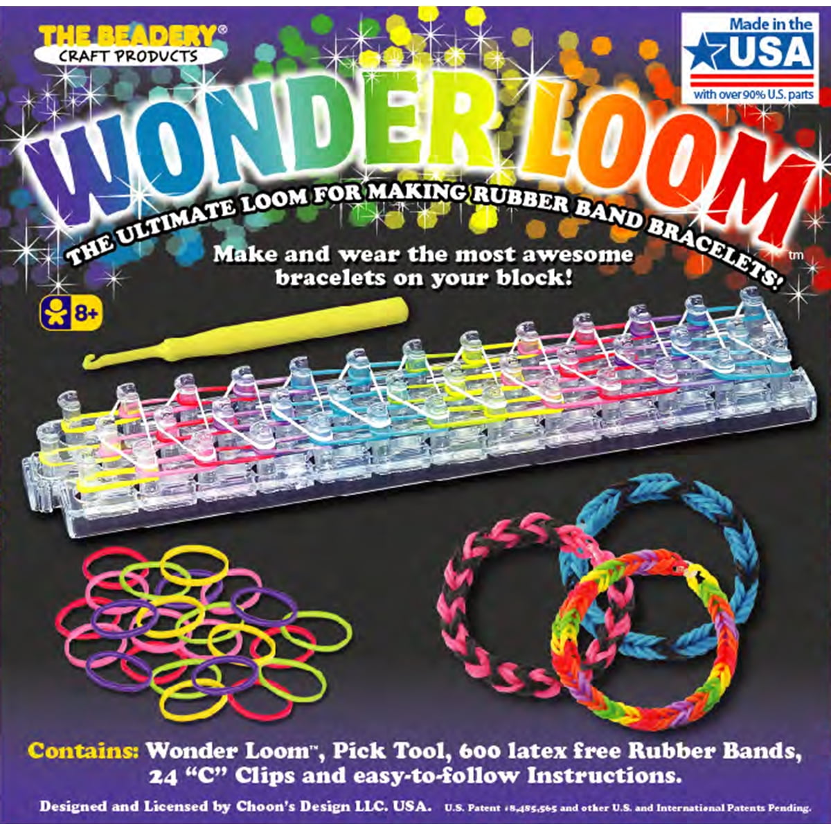 The Beadery Wonder Loom Kit, Gift for Kids, Includes 600 Rubber