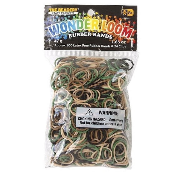 The Beadery - Wonder Loom Rubber Bands, Camo - 600 Piece - 7295551