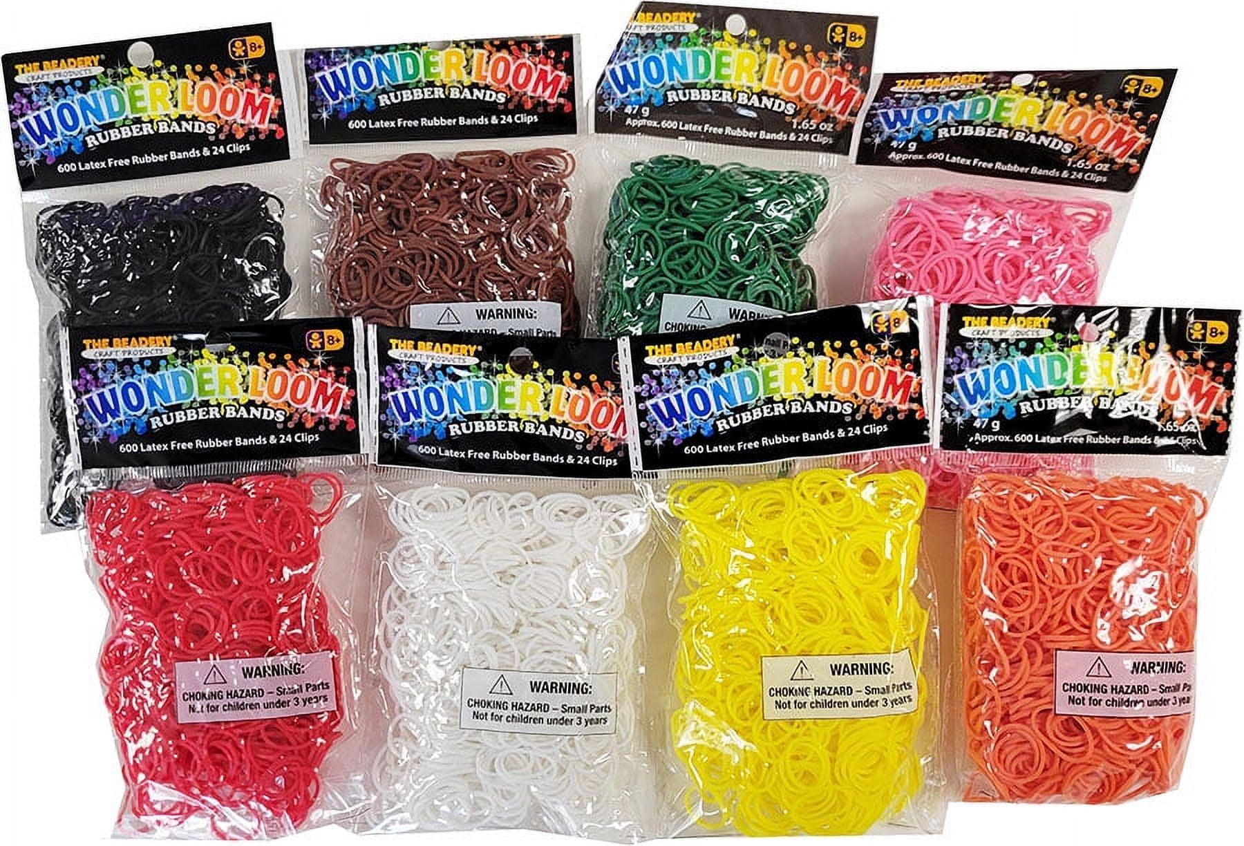 The Beadery Wonder Loom Rubber Bands, 8 Pack, Crafts