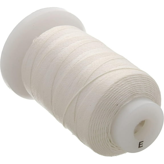 The Beadsmith Pure Silk Cord – White, Size E (0.325 mm), 200 Yards (600 ft), 1/2 oz Spool