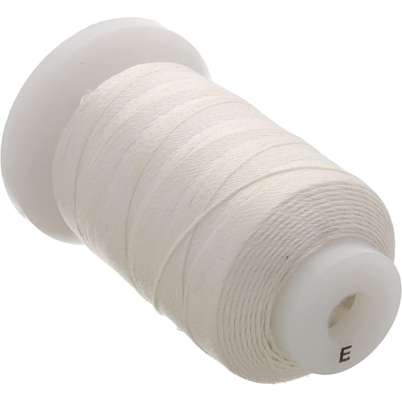 The Beadsmith Pure Silk Cord – White, Size E (0.325 mm/0.0128”), 200 Yards (600 ft), 1/2-Ounce Spool