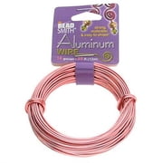 The Beadsmith 18-Gauge Anodized Petite Cut Aluminum Wire for Jewelry Making, 39 Feet / 13 Yard Spool Rose Gold Color