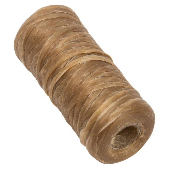 The Beadsmith AS1 Artificial Sinew Waxed Thread - Flat Polyester Craft String, Natural Color, 33 yds, Durable & Splittable