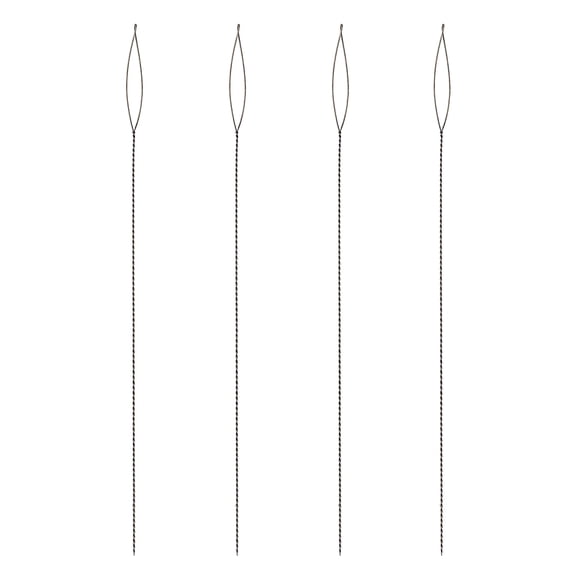 The Beadsmith Basic Elements Collapsible Eye Needles  2.5 Inch Long  Flexible Twisted Wire  Large Eye, Easy to Thread  4 Fine Needles