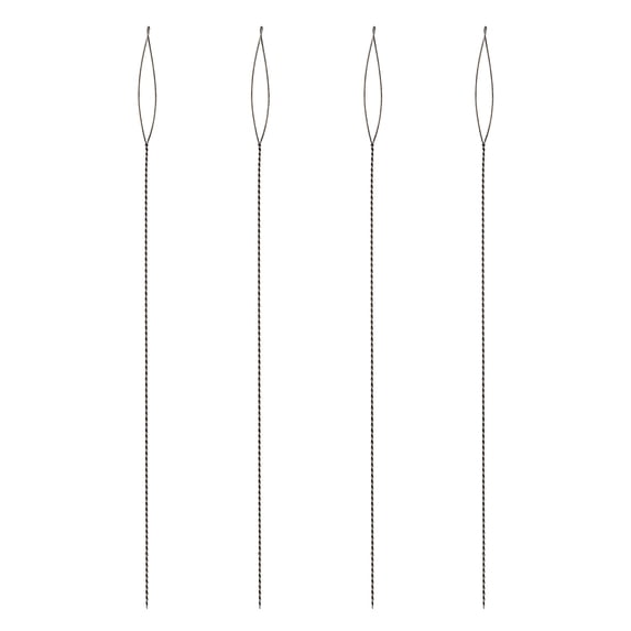 The Beadsmith Basic Elements Collapsible Eye Needles – 2.5 Inch Long – Flexible Twisted Wire – Large Eye, Easy to Thread – 4 Fine Needles