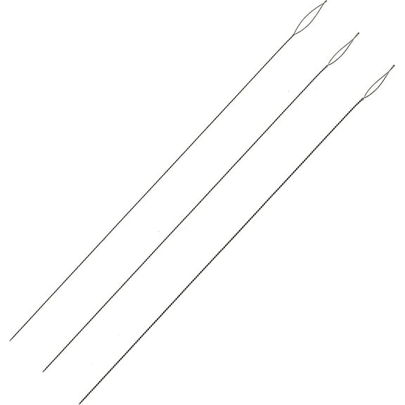 The Beadsmith Basic Elements Collapsible Eye Needles - 5 Inch Long - Flexible Twisted Wire - Large Eye, Easy to Thread 3 Needles in Assorted Sizes