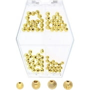 The Beadsmith Basic Elements Memory Wire Endcaps Designed Used to Finish Your Professional DIY Jewelry Project, Assorted Sized, Gold Color