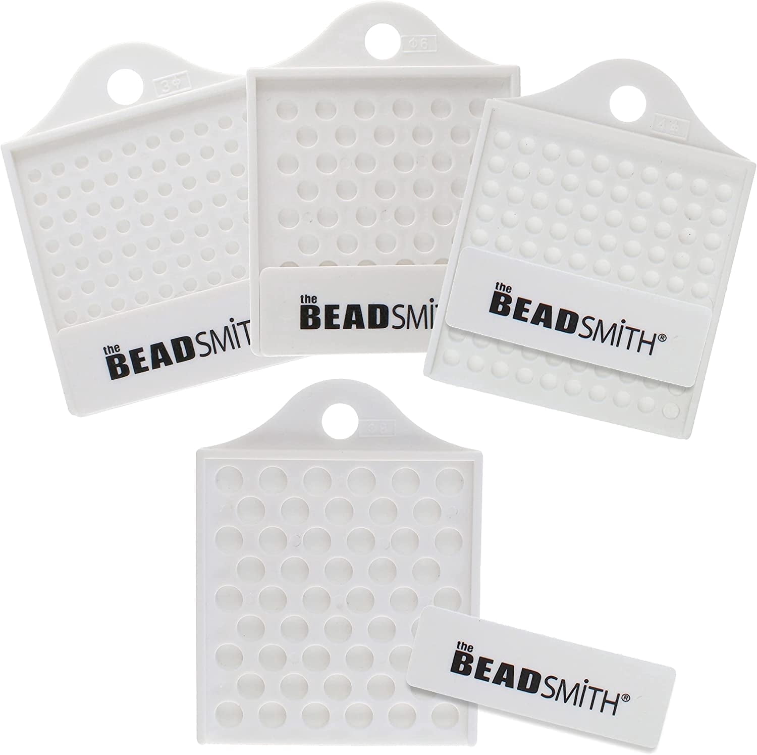 The Beadsmith Bead Counter Set – 4 Trays in Assorted Sizes, for 3-8mm ...