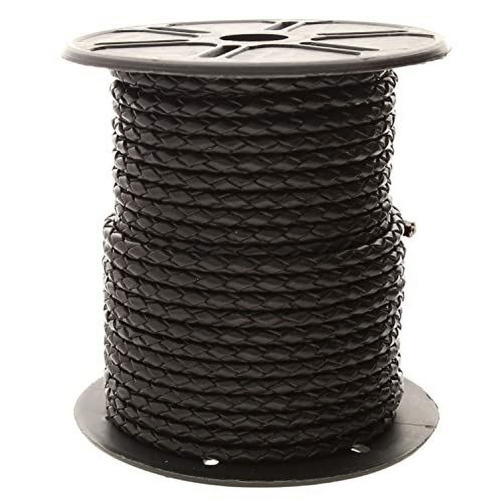 Cousin DIY Black Leather Jewelry and Beading Cord Spool, 25 yd. 