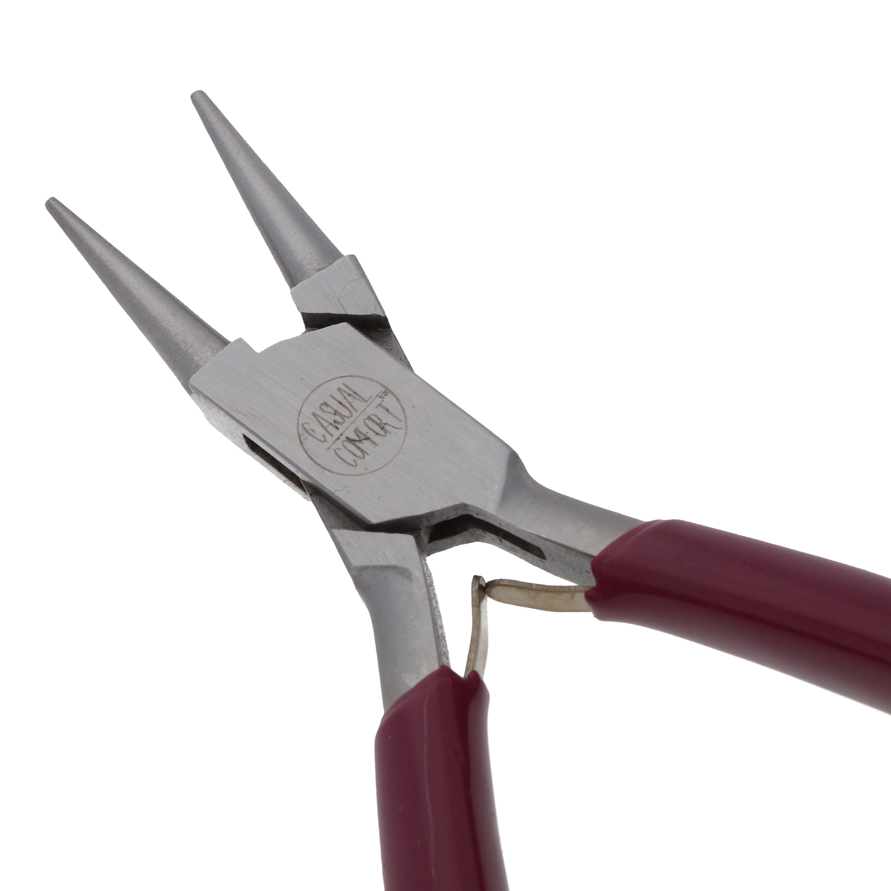 The Beadsmith Round Nose Pliers 6 Jewelry-Making Tool w/ Polished Steel Head, PVC Grip, & Springs